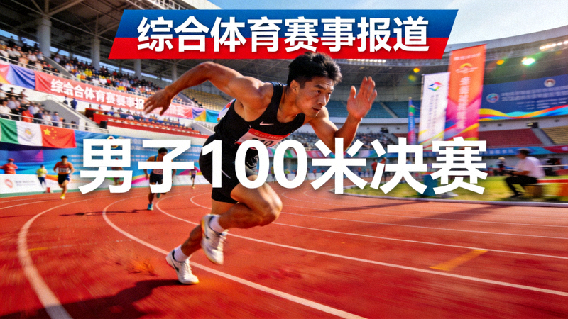 综合体育赛事报道图片 - 田径运动员在赛道上冲刺